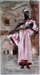 A Moor in a Crimson-edged Robe by Hercules Brabazon Brabazon