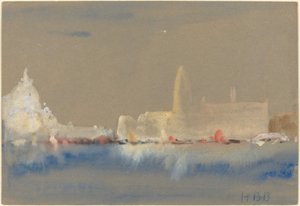 The Salute and the Palazzo Ducale from the Bacino di San Marco by Hercules Brabazon Brabazon