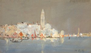 Venetian Capriccio with a Campanile by Hercules Brabazon Brabazon