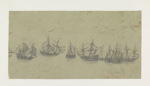 Frieze with Ships in a Roadstead by Hercules Segers