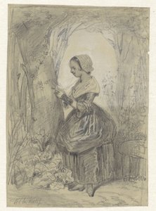 Girl by a Tree by Herman Frederik Carel ten Kate
