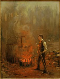 Workers at the Coal Oven, England by Herman Heijenbrock