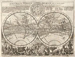 A new map of the whole world with the trade winds according to the latest and most exact observations