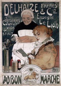 Advertising Poster for the Delhaize Frères & Cie Biscuits