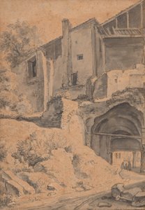 Houses Above an Old City Wall by Herman Saftleven
