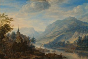 View of the Rhine River near Reineck by Herman Saftleven