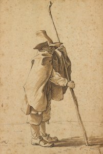 A Young Herdsman Leaning on His Staff by Herman Saftleven the Younger
