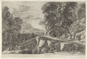 Landscape with Two Riders by Herman van Swanevelt