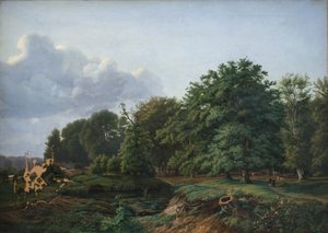 A Forest near Hellebæk in the North of Zealand. Afternoon. by Hermann Carmiencke