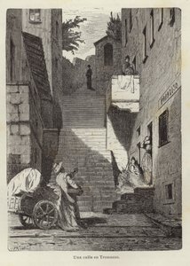 A street in Tremezzo by Hermann Kaulbach