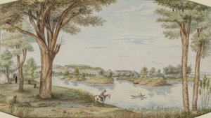 The Yellowstone River near Ft. Keogh, Montana by Hermann Stieffel