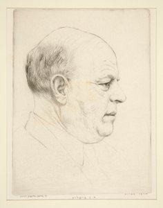 H. N. Bialik (portrait of head in profile)
