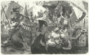 Catherine Cornaro Setting Sail from Venice to Become Queen of Cyprus, 1472 by Hermann Vogel
