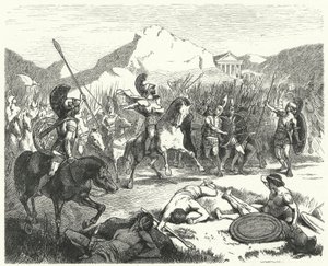 Epaminondas ordering the Theban army into battle by Hermann Vogel