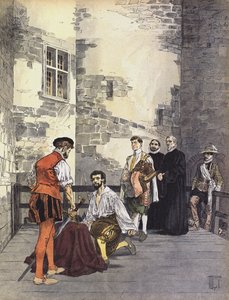 Execution of Charles de Gontaut, Duke of Biron, for treason, at the Bastille, Paris, 1602 by Hermann Vogel