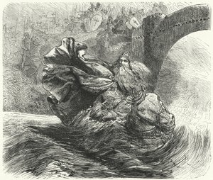 Frederick Barbarossa Drowning in the River Saleph on the Third Crusade, 1190