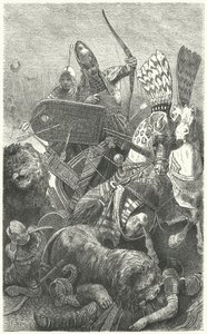 Ramesses the Great at the Battle of Kadesh, 1274 BC by Hermann Vogel