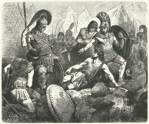 Sacrificial death of Codrus, King of Athens by Hermann Vogel