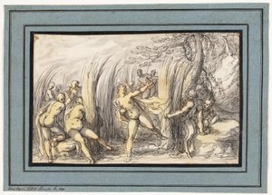 Nymphs Chased by Satyrs by Hermann Weyer