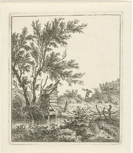 Landscape with Wood Gatherer by Hermanus Fock