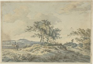 Landscape with Rider and Pedestrian (Landscape with Three Trees and Travelers)