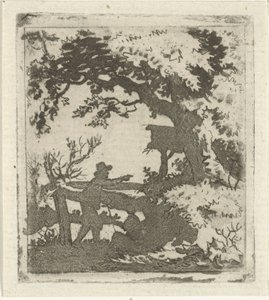 Landscape with Two People by Hermanus Fock