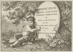 Visiting Card of Hermanus Fock by Hermanus Fock