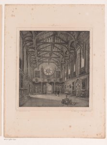 Interior of Gothic Hall in Kneuterdijk Palace by Hermanus Johannes van den Hout