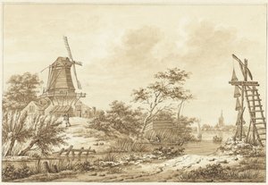 View near Zaltbommel by Hermanus Numan