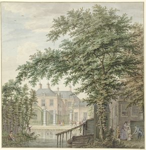 View of Luxemburg House at Maarssen on the Vecht by Hermanus Petrus Schouten