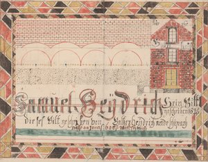 Drawing for Samuel Heydrich, 1845