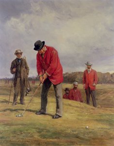 George Glennie Putting at Blackheath with Putting Cleek