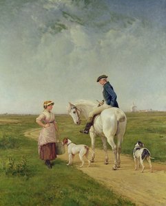 Milkmaid Talking to a Cavalier
