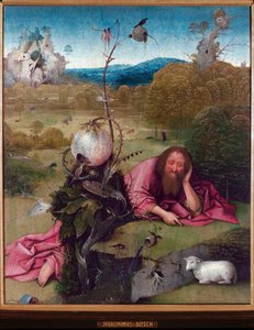 Saint John the Baptist in the desert by Hieronymus Bosch