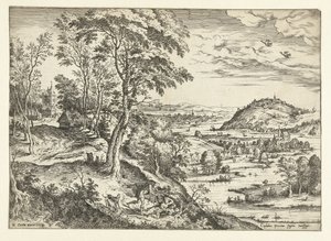 Cephalus and Procris Landscapes with Biblical and Mythological Scenes (series title) by Hieronymus Cock