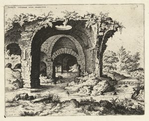 View of a Ruin in Rome