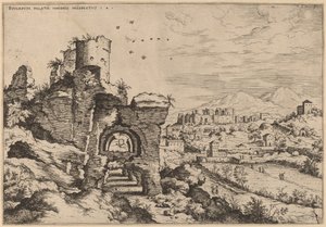 Ruins on the Palatine, Looking toward the Baths of Caracalla by Hieronymus Cock