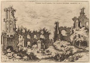 Ruins on the Palatine with the Septizonium by Hieronymus Cock