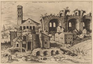 The Temple of Augustus and Faustina, the Temple of Divus Romulus, and the Basilica of Constantine by Hieronymus Cock