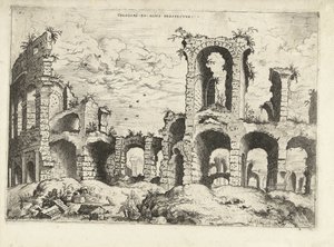 Second View of the Colosseum in Rome (Roman Ruins) by Hieronymus Cock