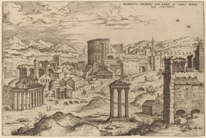 View of the Forum by Hieronymus Cock