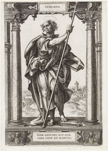 Saint Philip from Christus and the Twelve Apostles, and Saint Paul by Hieronymus Wierix