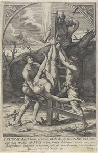 Crucifixion of Peter by Hieronymus Wierix