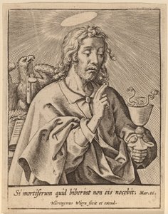If They Drink Anything Deadly... (Saint John the Evangelist) by Hieronymus Wierix