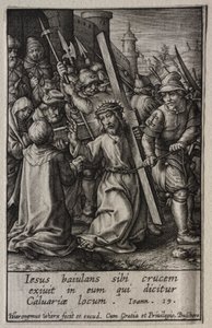 The Passion: Christ Carrying the Cross by Hieronymus Wierix
