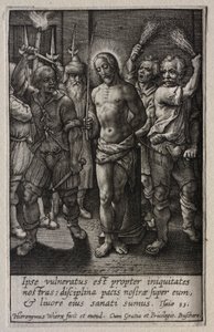 The Passion: The Flagellation by Hieronymus Wierix