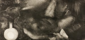 Woman Reclining on Her Bed