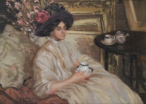 Afternoon Tea, 1917 by Hilda Fearon