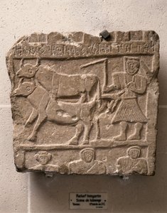 Himyarite Art: Relief with Labour Scene, Yemen, 2nd century BC