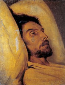 Portrait of Journalist Armand Carel on His Deathbed by Hippolyte Delaroche